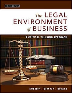 The Legal Environment of Business - Kubasek 8/e test bank