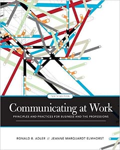 Communicating at Work Strategies for Success in Business and the Professions Adler 10/e Test Bank