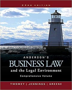 Anderson's Business Law 23/E Test Bank