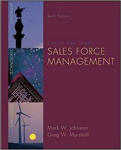 Sales Force Management Johnston 10th edition Test Bank