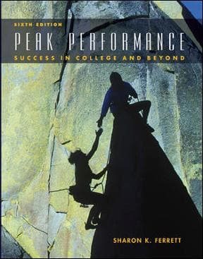 Official Test Bank For Peak Performance By Ferrett 6th Edition