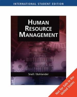Official Test Bank for Human Resource Management, International Edition by Snell