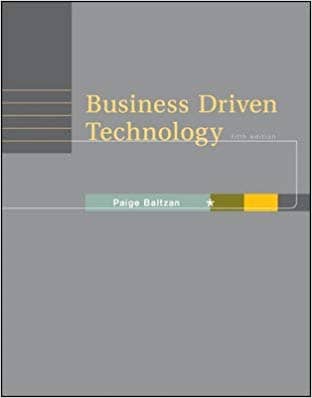 Official Test Bank for Business Driven Technology By Baltzan 5th Edition