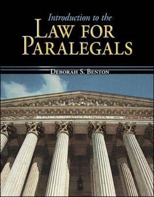 Official Test Bank for Introduction to the Law for Paralegals by Benton 1st Edition