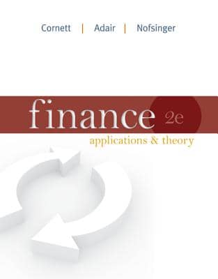 Cornett - Finance: Applications and Theory - 2nd [Test Bank]