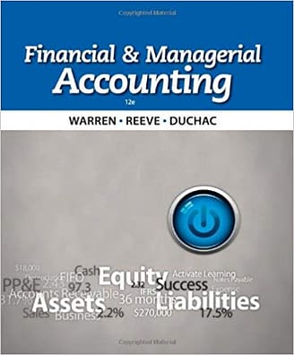 Official Test Bank for Principles of Financial Accounting By Reeve 12th Edition