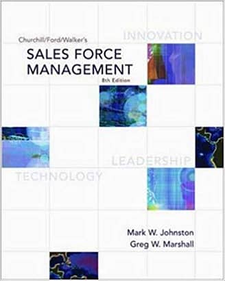 Official Test Bank for Sales Force Management by Johnston 8th Edition