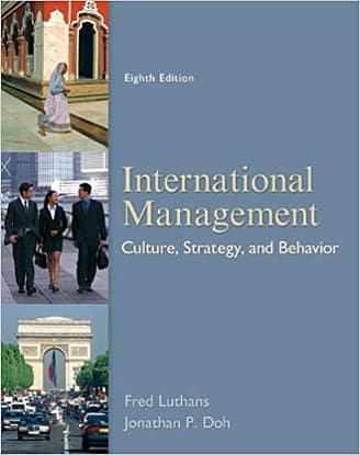 Official Test Bank for International Management By Luthans 8th Edition