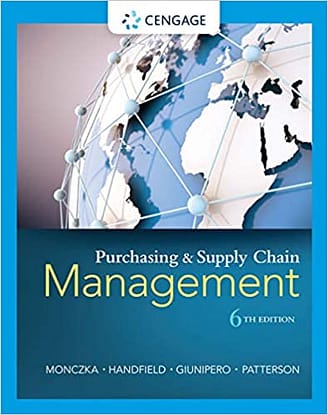 Purchasing and Supply Chain Management - Monczka - 6e (Test Bank)
