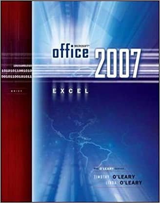 Official Test Bank For Microsoft Office Excel 2007 Brief By O'Leary1st Edition