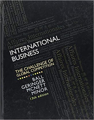 Official Test Bank for International Business: The Challenge of Global Competition By Ball 13th Edition