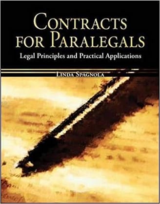 Official Test Bank For Contracts for Paralegals By Spagnola 1st Edition