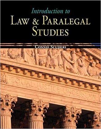 Official Test Bank For Introduction to Law & Paralegal Studies By Scuderi 1st Edition