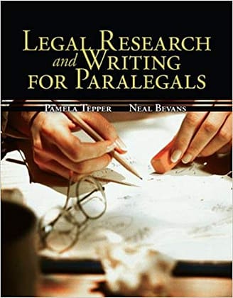 Official Test Bank For Legal Research Writing for Paralegals By Tepper 1st Edition
