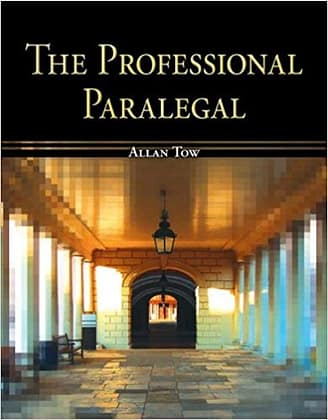 Official Test Bank For The Professional Paralegal By Tow 1st Edition