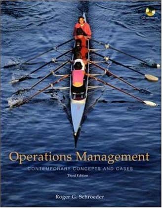 Official Test Bank for Operations Management: Contemporary Concepts and Cases by Schroeder 3rd Edition