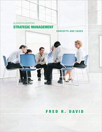 Official Test Bank For Strategic Management Concepts and Cases By David 11th Edition
