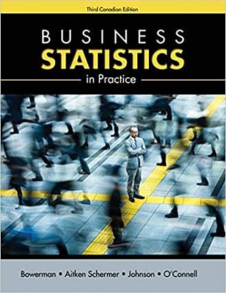 Official Test Bank for Business Statistics in Practice by Bowerman 3rd Canadian Edition
