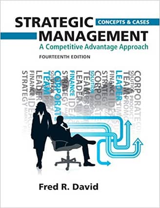 Official Test Bank For Strategic Management A Competitive Advantage Approach, Concepts and Cases By David 14th Edition