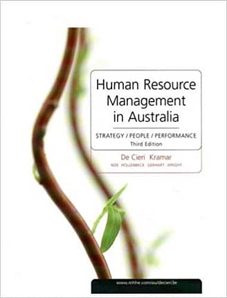 Official Test Bank for Human Resource Management in Australia By De Cieri 3rd Edition