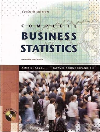 Official Test Bank for Complete Business Statistics by Aczel 7th Edition