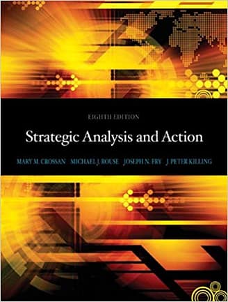 Official Test Bank For Strategic Analysis and Action By Crossan 8th Edition