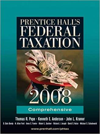 Official Test Bank for Prentice Hall federal taxation 2008 comprehensive By Anderson 21st Edition