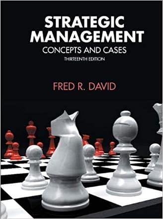 Official Test Bank For Strategic Management By David 13th Edition