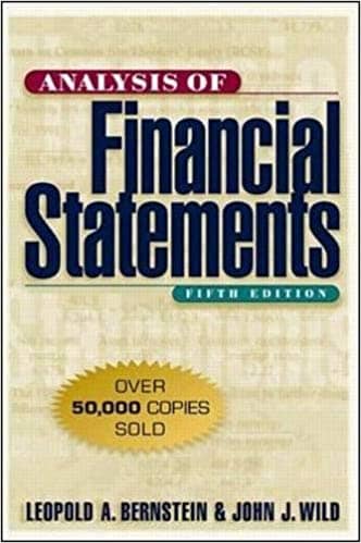 Official Test Bank for Financial Statements Analysis by Wild 9th Edition