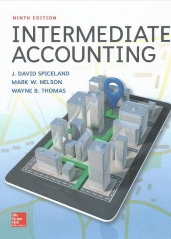 the 9th edition of intermediate accounting by Spiceland. Test bank for chapters.