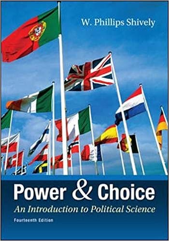 Power & Choice - Shively 14/e Test Bank