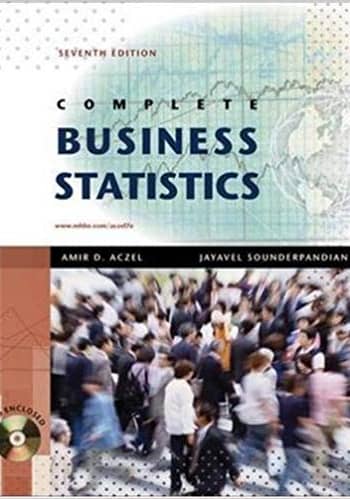 Official Test Bank for Complete Business Statistics by Aczel 7th Editon