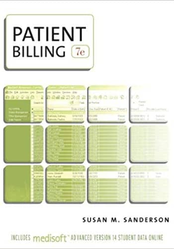 Official Test Bank for Patient Billing by Sanderson 7th Edition