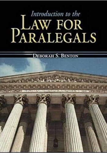 Official Test Bank For Introduction to the Law for Paralegals By Benton 1st Edition