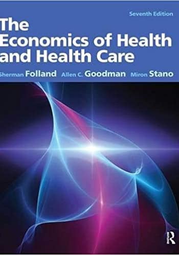 Test Bank for The Economics of Health and Health Care by Folland 7th edition