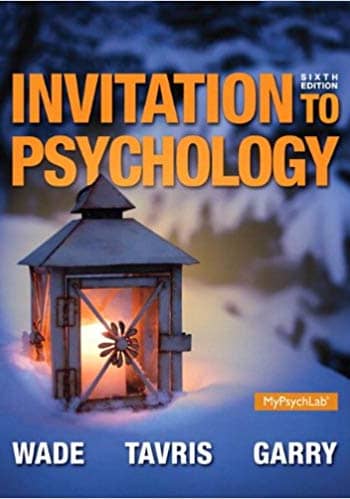 Official Test Bank for Invitation to Psychology by Wade 6th Edition
