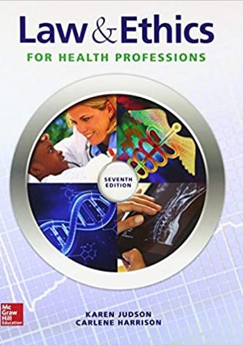 Law & Ethics For Health Professions test bank
