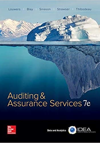 Auditing & Assurance Services by Louwers. test bank questions