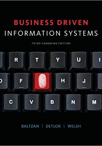 Official Test Bank for Business Driven Information Systems By Baltzan 3rd Canadian Edition