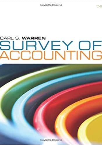 Official Test Bank for Survey of Accounting by Warren 5th Edition