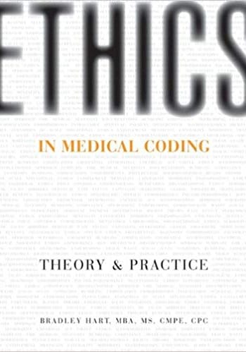 Official Test Bank for Ethics in Medical Coding: Theory and Practice by Hart 1st Edition