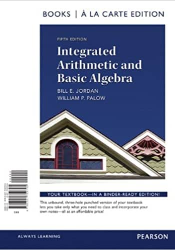 Integrated Arithmetic and Basic Algebra. test bank questions