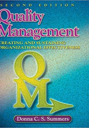 Official Test Bank for Quality Management by Summers 2nd Edition