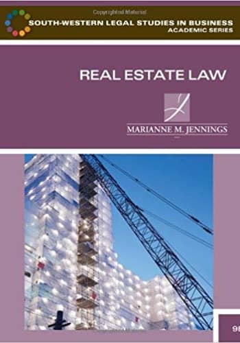 Official Test Bank for Real Estate Law By Jennings 9th Edition