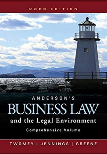 Anderson's Business Law 23/E Test Bank