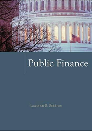 Public Finance Seidman Test Bank