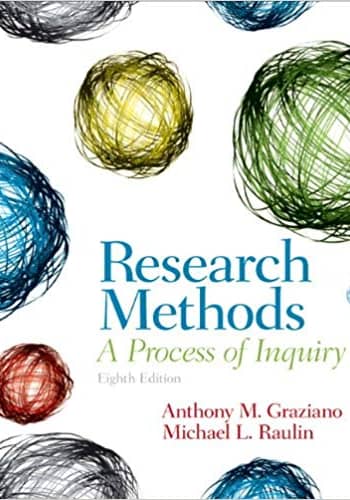 Official Test Bank for Research Methods A Process of Inquiry By Graziano 8th Edition