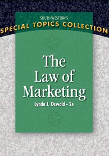 Test Bank for The Law of Marketing by Oswald, 2nd edition