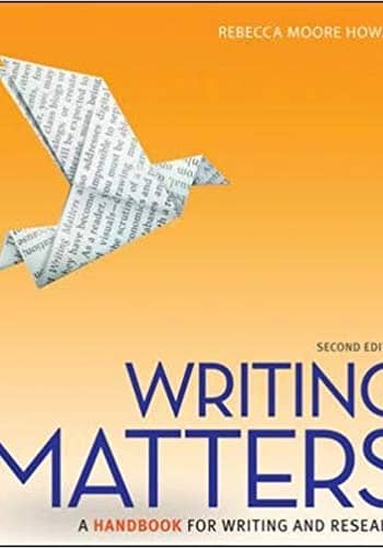 Official Test Bank for Writing Matters by Howard 2nd Edition