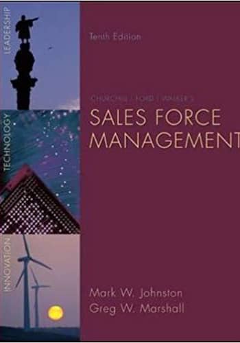 Sales Force Management Johnston 10th edition Test Bank